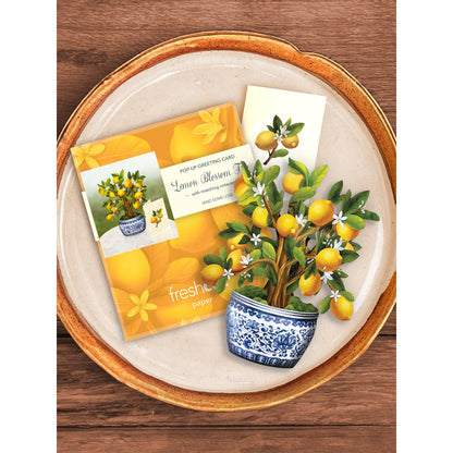 Mini Lemon Blossom Tree  Pop Up Greeting Cards