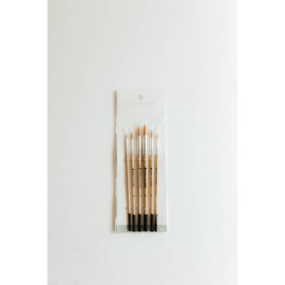 Round Tip Watercolor Brush Set -- 6 piece