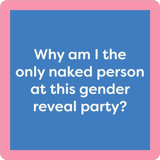 Gender Reveal Coaster | Funny Party Gift | Home Bar Decor