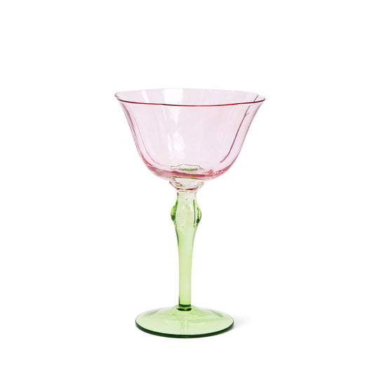 Pastel Tulip Shaped Coupe Glass