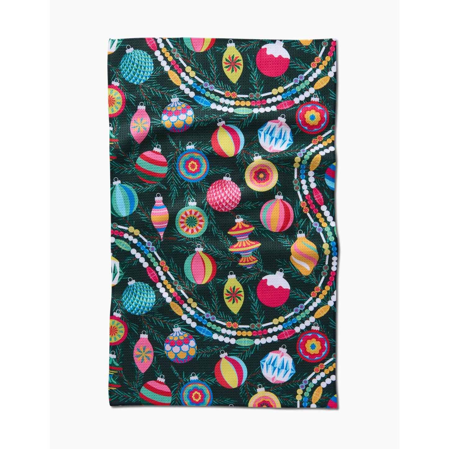 Shiny Ornaments Geometry Tea Towel
