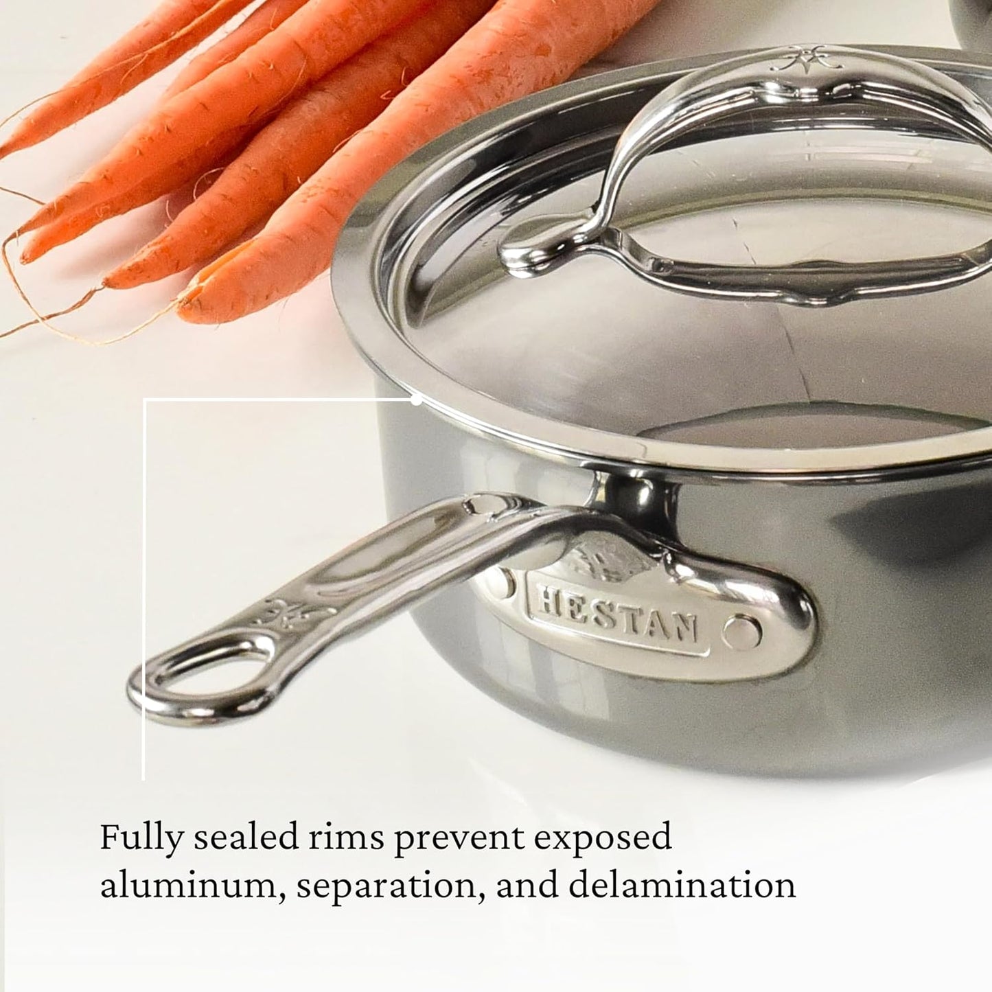 Nanobond Titanium Stainless Steel Sauce Pan, 3-Quart