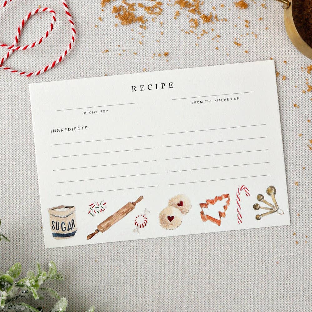 Christmas baking recipe cards