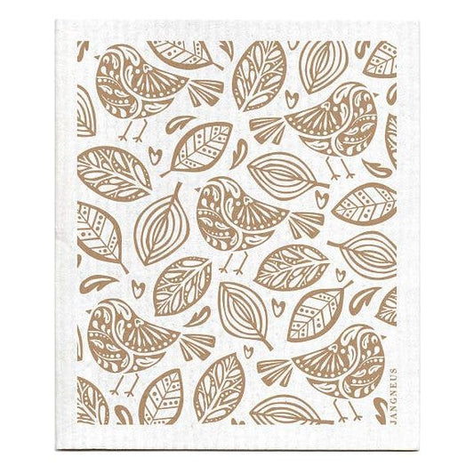 Swedish Dishcloth - Robins - Sand