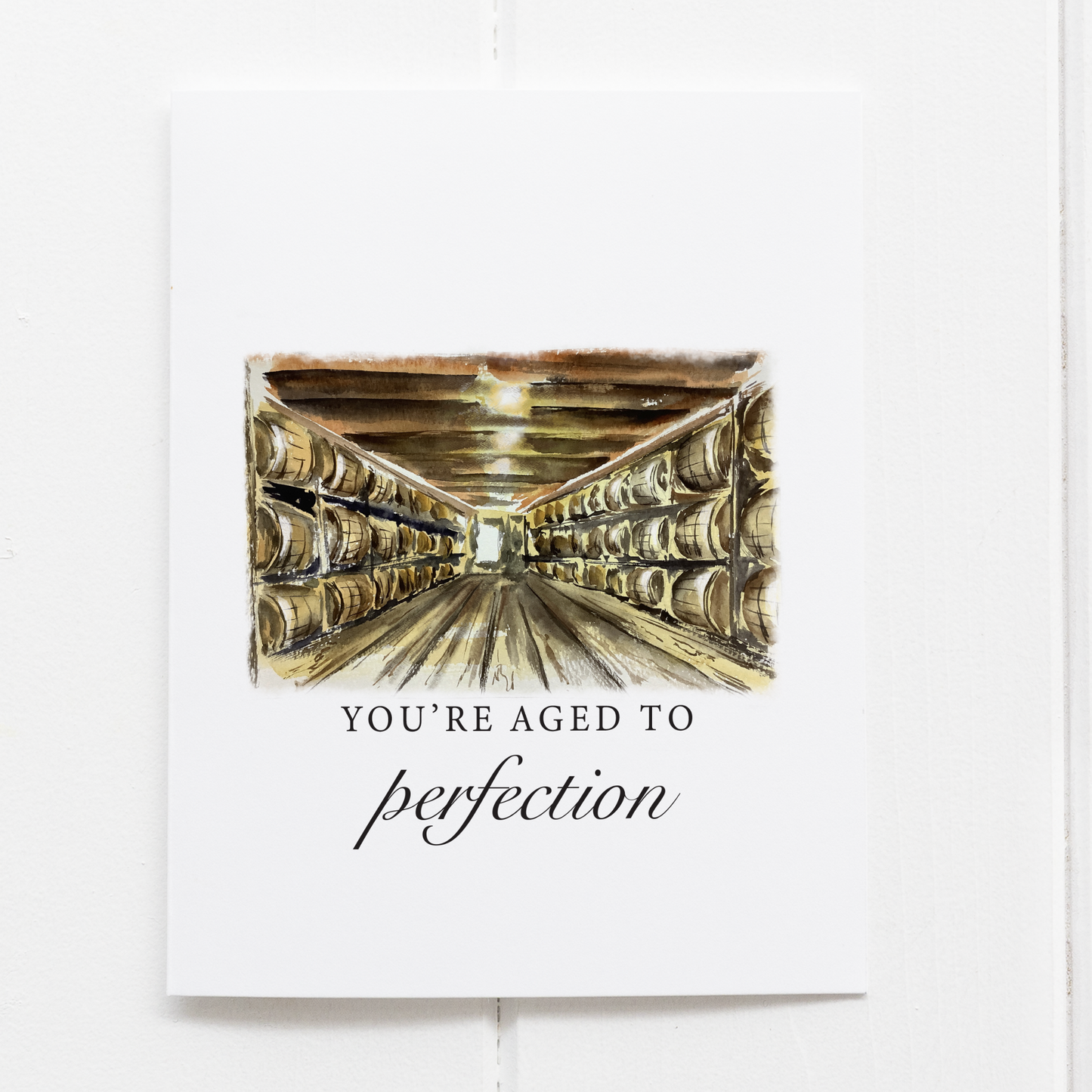 Aged To Perfection Funny Bourbon Greeting Card