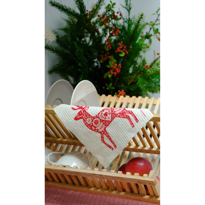 Swedish Dishcloth - Reindeer - Red