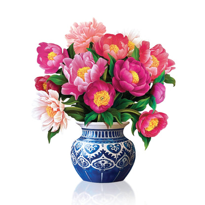 Mini Peony Paradise Pop Up Greeting Card