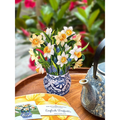 Mini English Daffodils Pop-up Greeting Cards