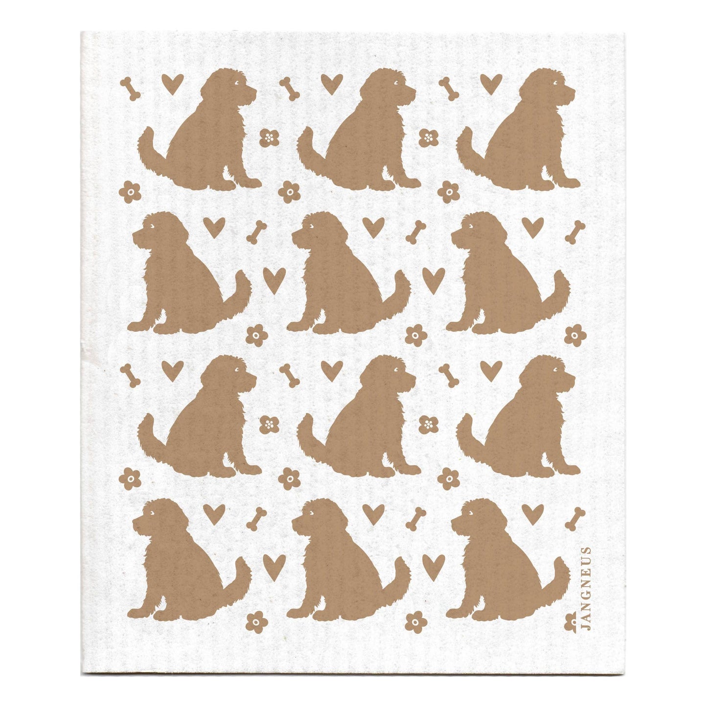 Swedish Dishcloth - Doodle Dog - Sand