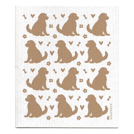 Swedish Dishcloth - Doodle Dog - Sand