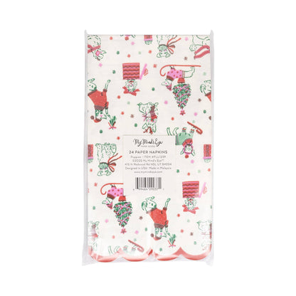 Puppies Pattern Dinner Napkin