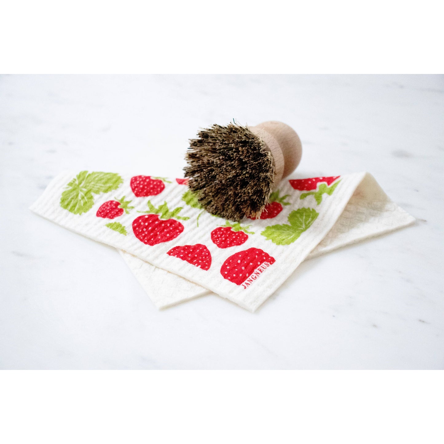 Swedish Dishcloth - Strawberries - Red