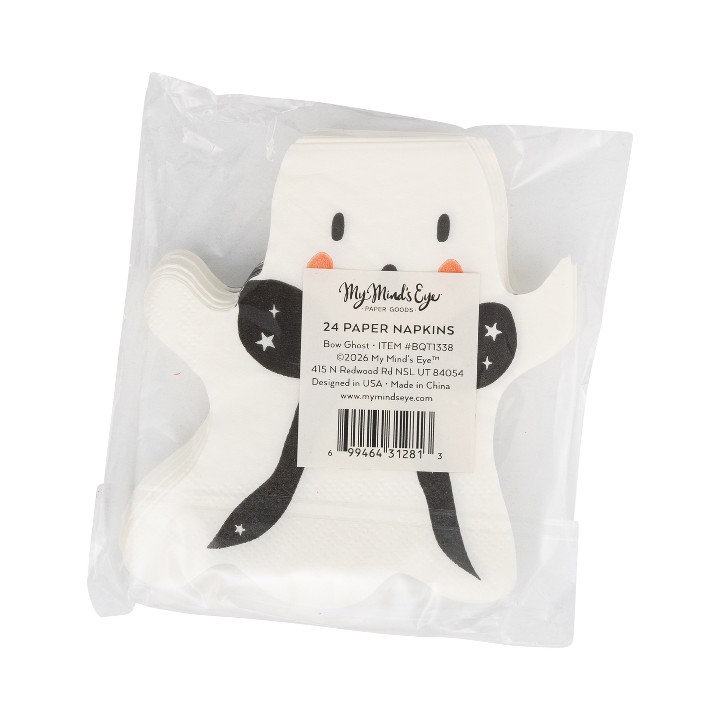 Booquette Ghost Shaped Cocktail Napkin
