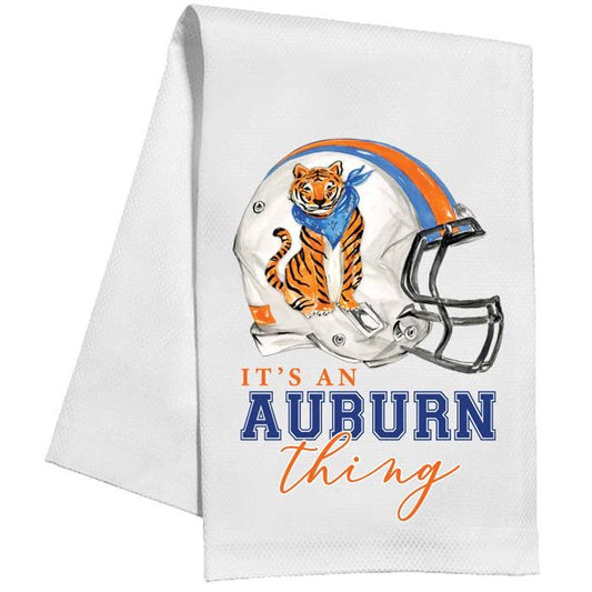 It's An Auburn Thing Helmet Blue Orange Tiger Kitchen Towel