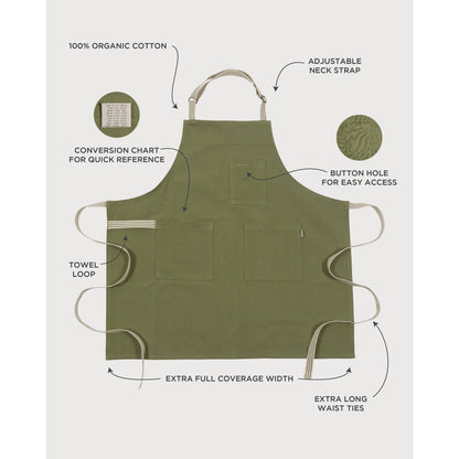 KAF Home Rooted Sustainable Chef's Apron - 32" x 30"