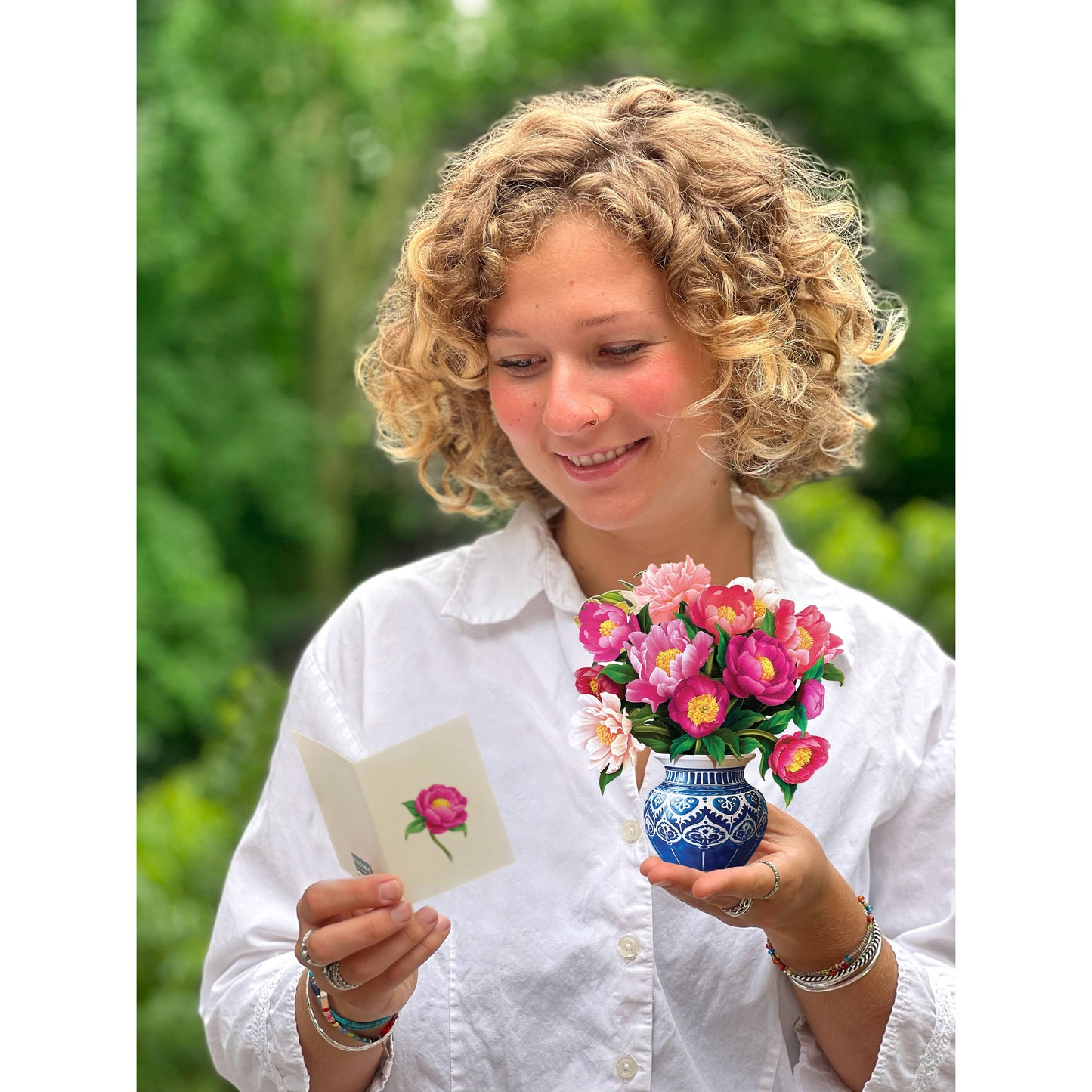 Mini Peony Paradise Pop Up Greeting Card