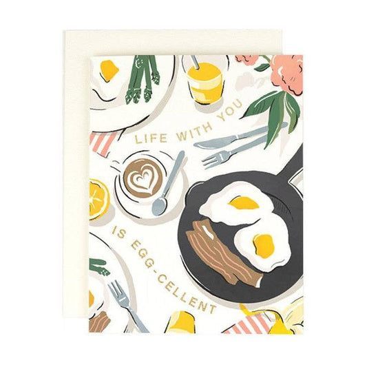Life With You is Eggcellent Greeting Card