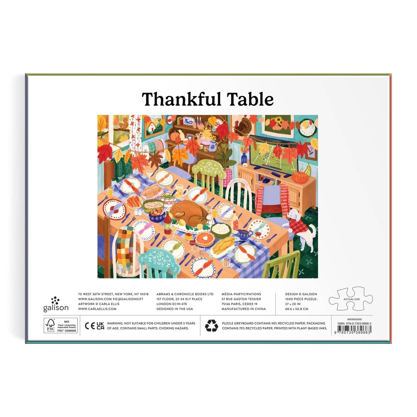 Thankful Table 1000 Piece Puzzle