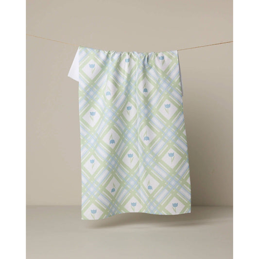 Tulip Lattice Geometry Tea Towel