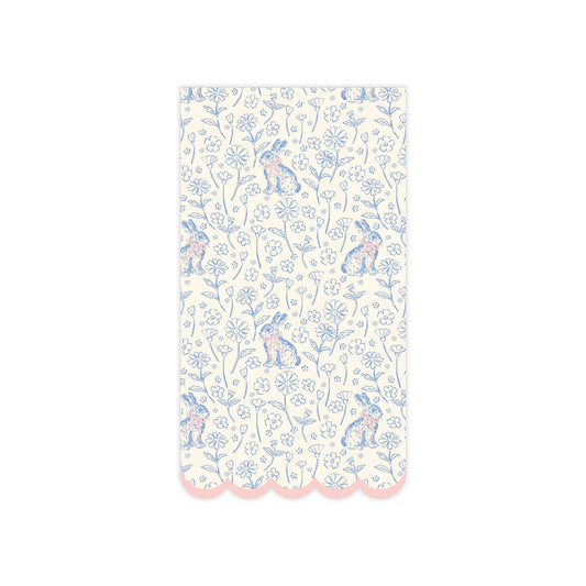 Bunny Pattern Scallop Guest Napkin (24ct)