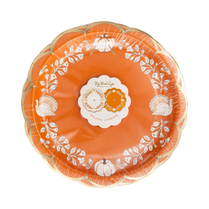 Harvest 9" Paper Plate Set (8ct)