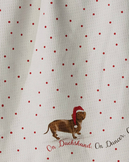 Dachshund Dash Luxe Kitchen Towel - Holiday 2026