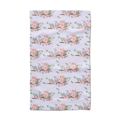 Blackbird and Blossom Tea Towel