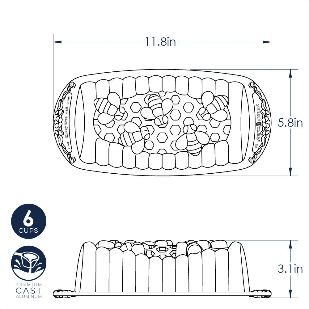 Honey Hive Loaf Pan