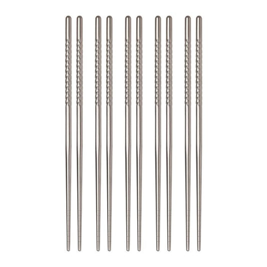 Helen's Asian Kitchen Stainless Steel Chopsticks, 5 Pairs