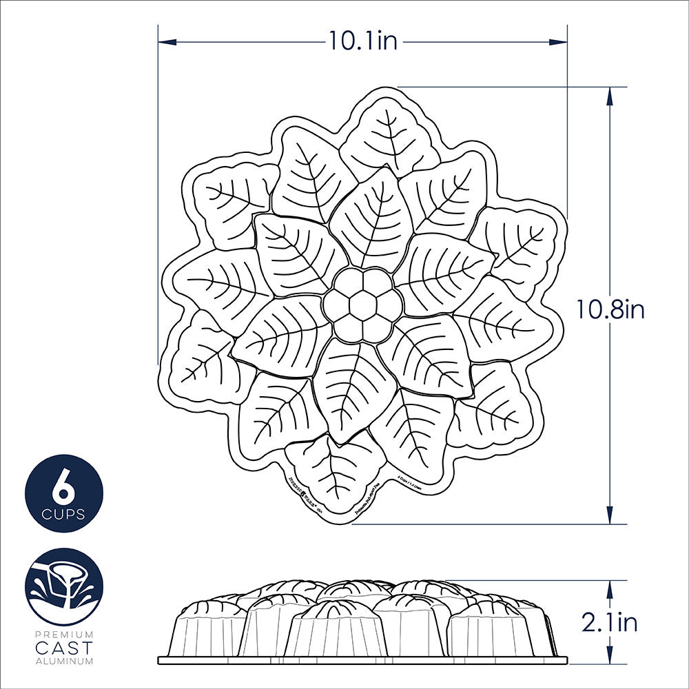 Nordic Ware Poinsettia Pull-Apart Cake Pan