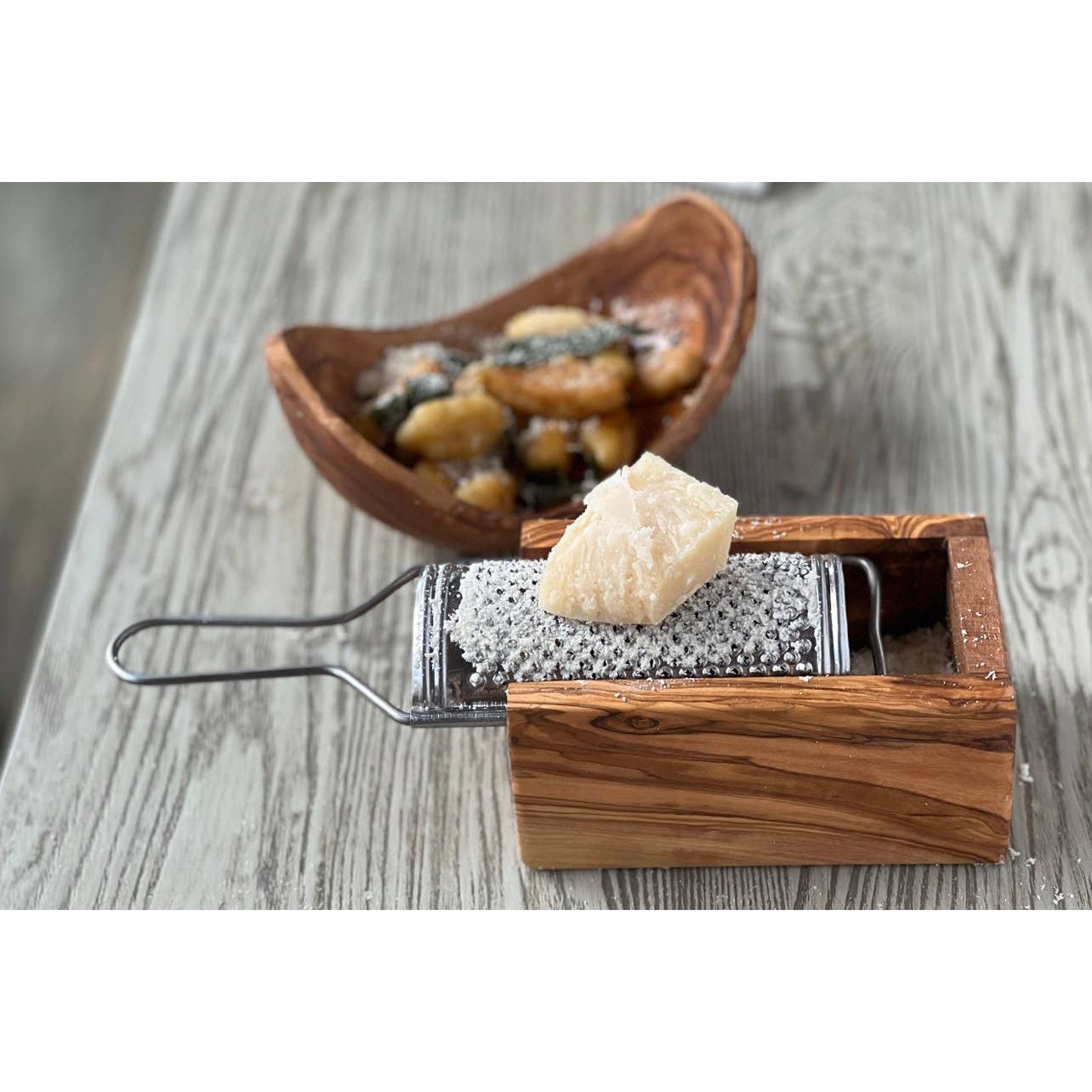 Italian Olivewood Box Cheese Grater
