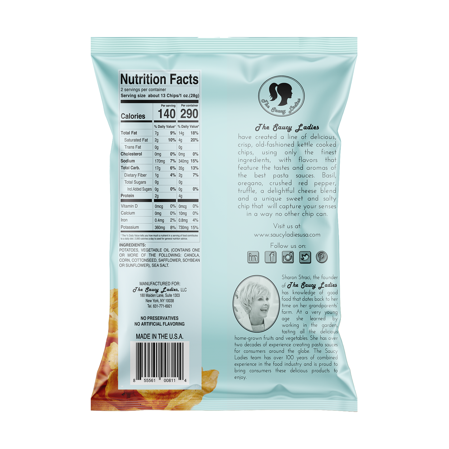 Saucy Ladies Old-Fashioned Kettle Chips - 2oz