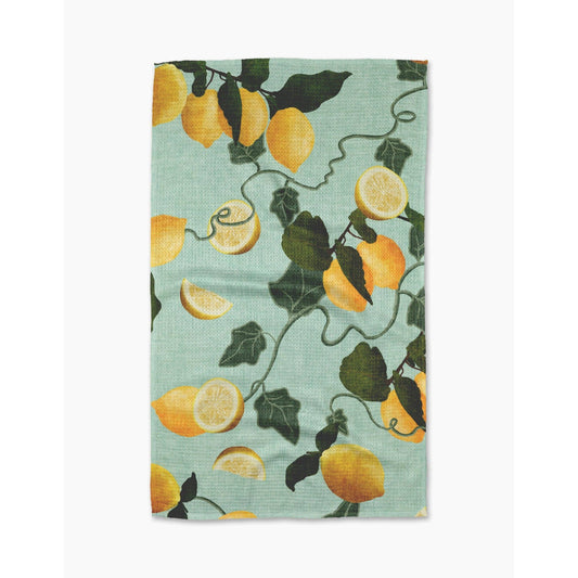 Amalfi Lemons Geometry Tea Towel