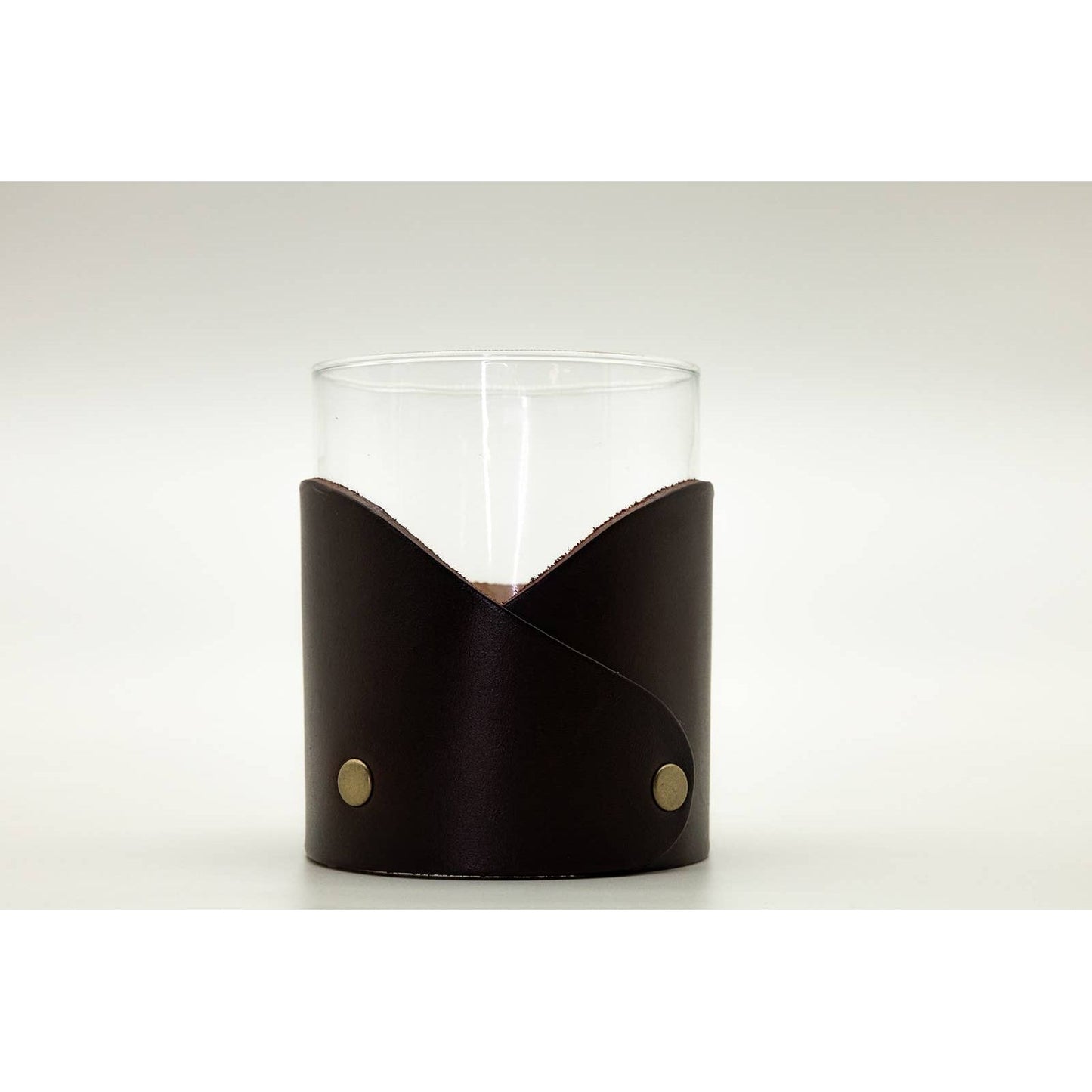 Leather Rocks Glass - "Brown Water"