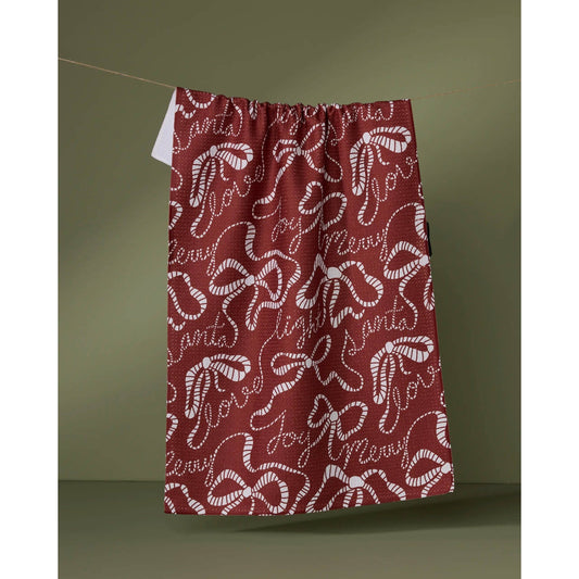 Cheerful Bows Tea Towel