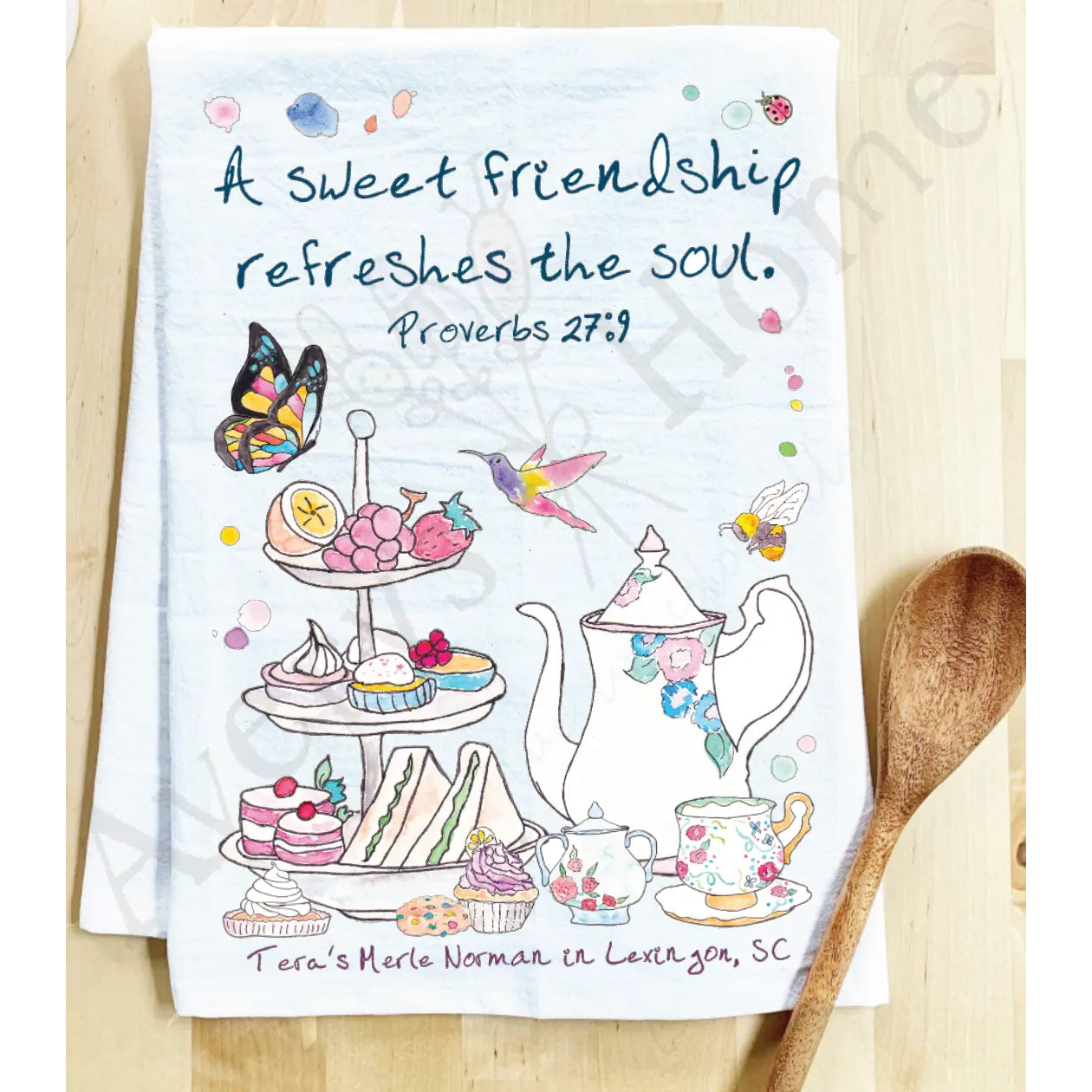 A Friendship Refreshes the Soul Customizable Kitchen Towel  Browns Kitchen