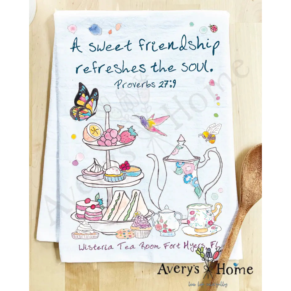 A Friendship Refreshes the Soul Customizable Kitchen Towel  Browns Kitchen