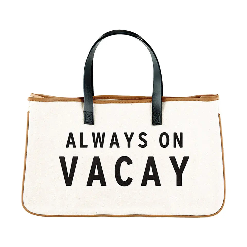 Always On Vacay Canvas Tote Lunch Boxes & Totes Browns Kitchen