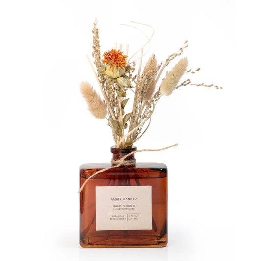 Amber Vanilla Bouquet Reed Bundle Fragrance Diffuser Candles Browns Kitchen