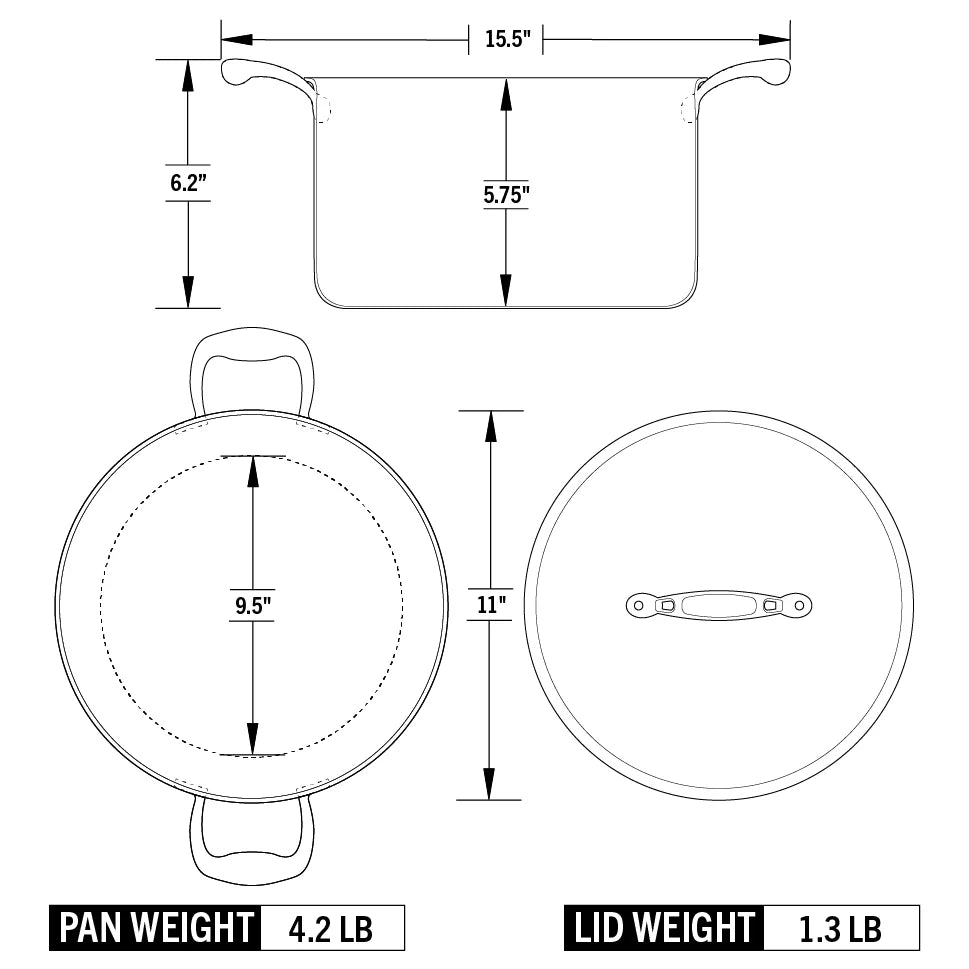Heritage Steel 8 Quart Stock Pot