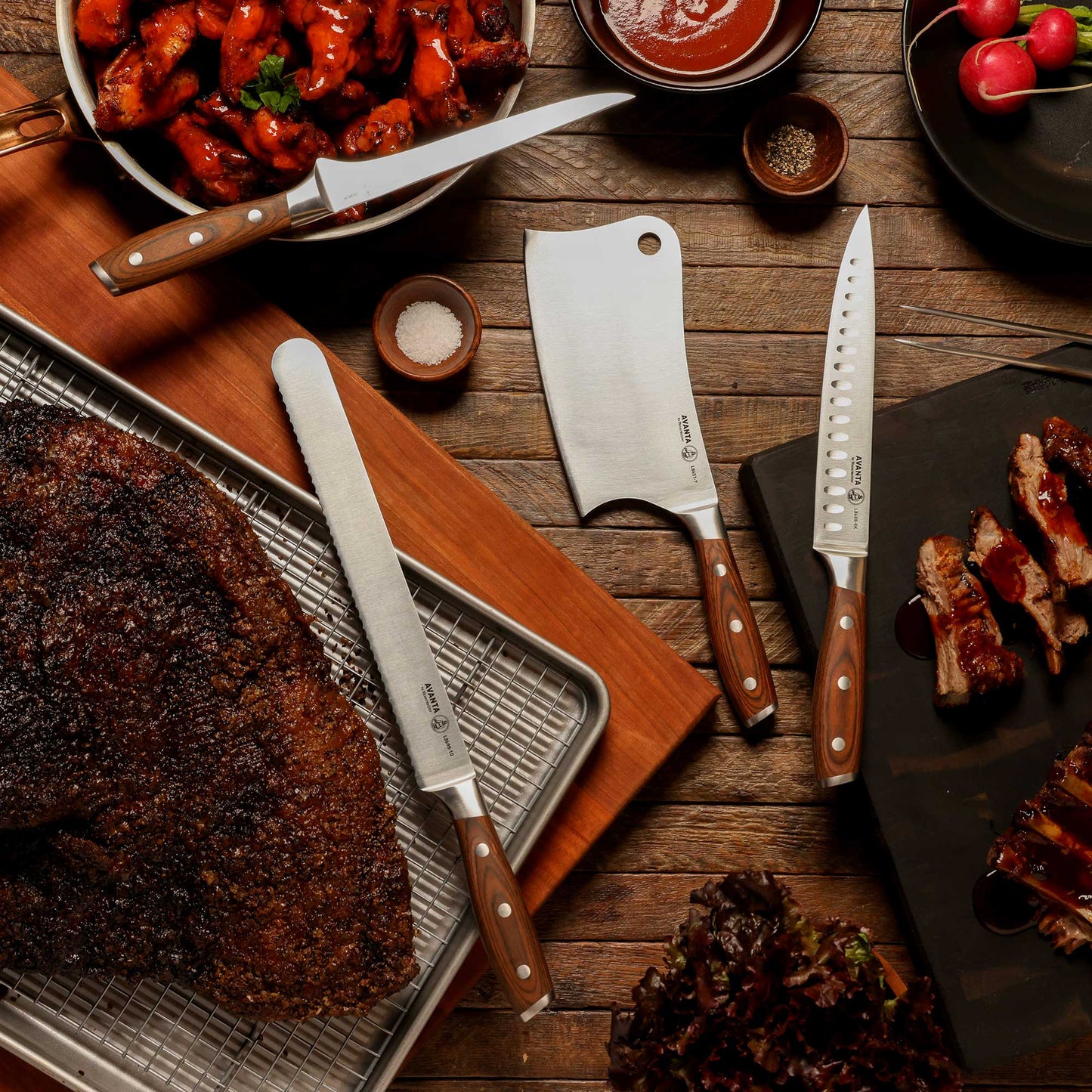 Avanta Pakkawood Heavy Cleaver - 7"