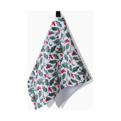 Christmas Mistletoe Geometry Bar Towel