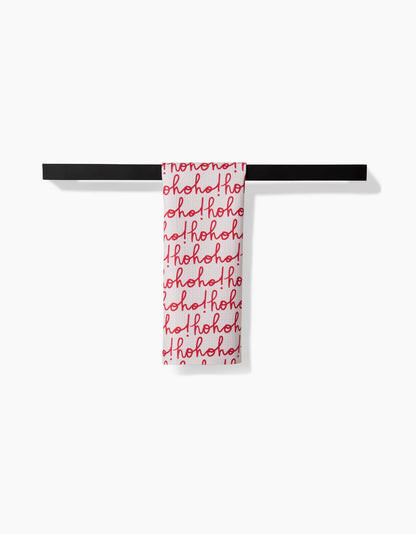 Ho Ho Holiday Red Geometry Bar Towel