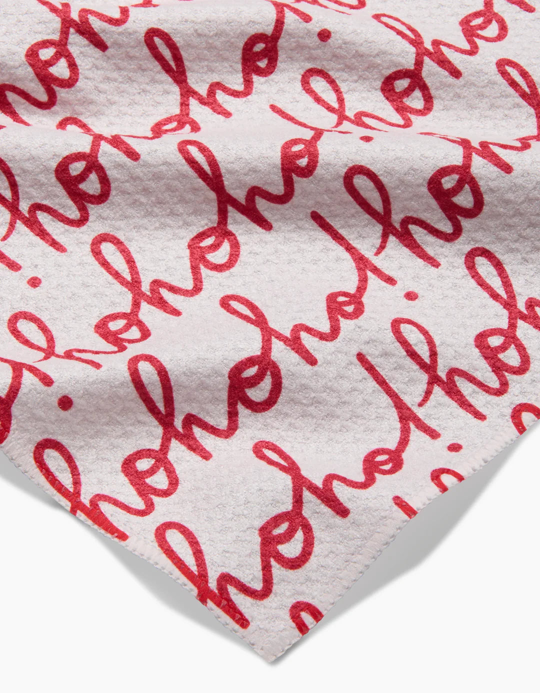 Ho Ho Holiday Red Geometry Bar Towel