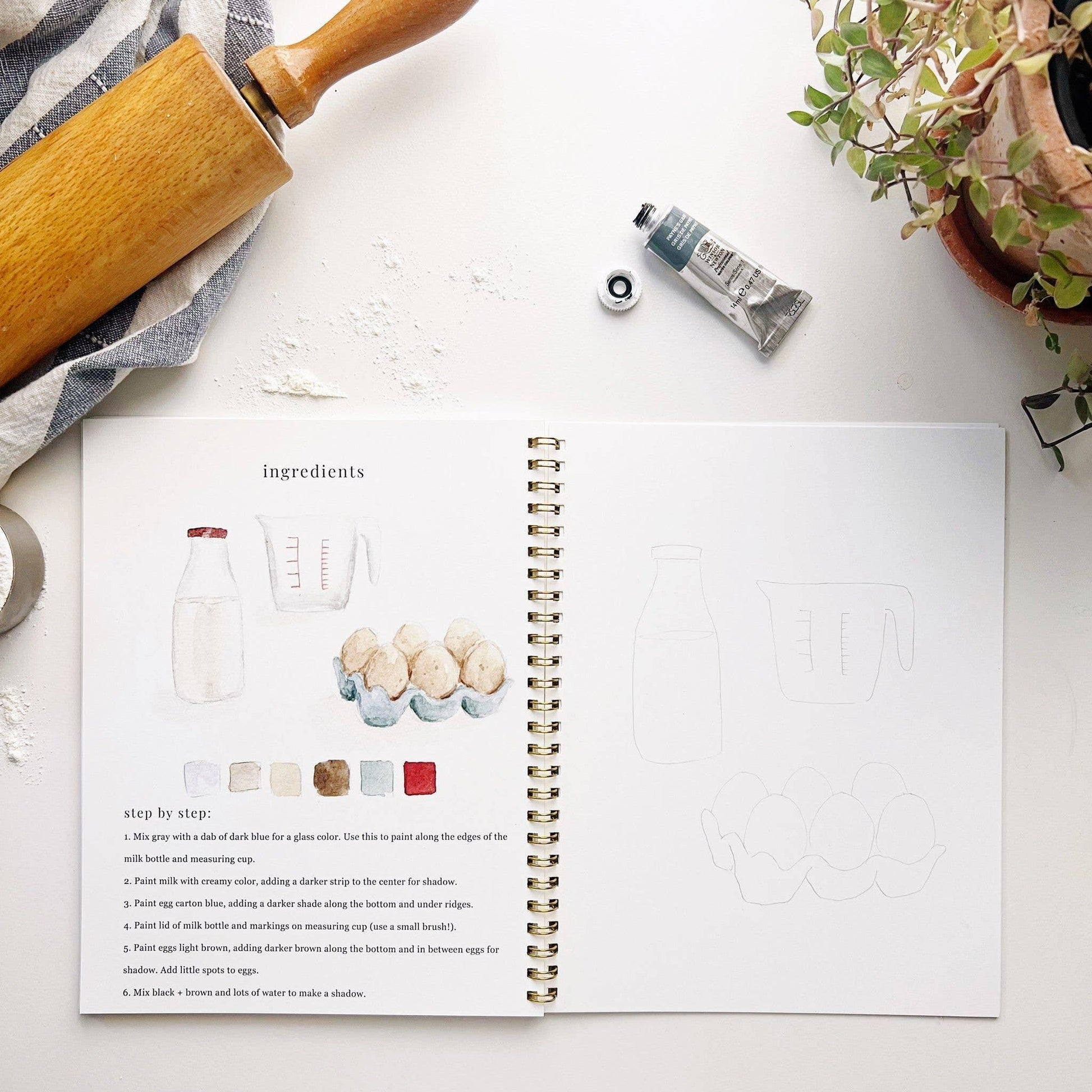 Baking Watercolor Workbook - Browns Kitchen