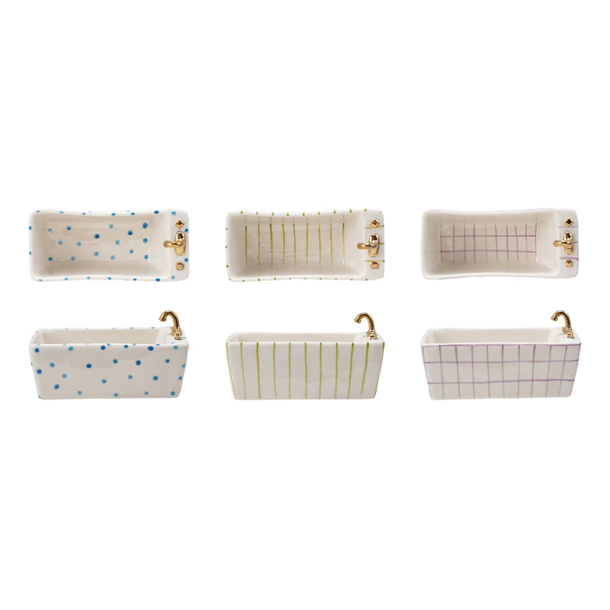 Decorative Stoneware Bathtub Soap Dish