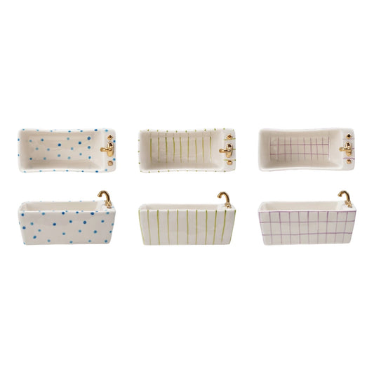 Decorative Stoneware Bathtub Soap Dish