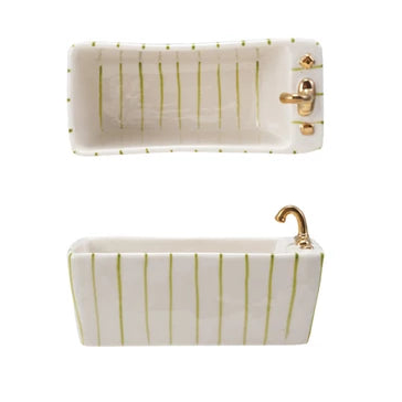 Decorative Stoneware Bathtub Soap Dish