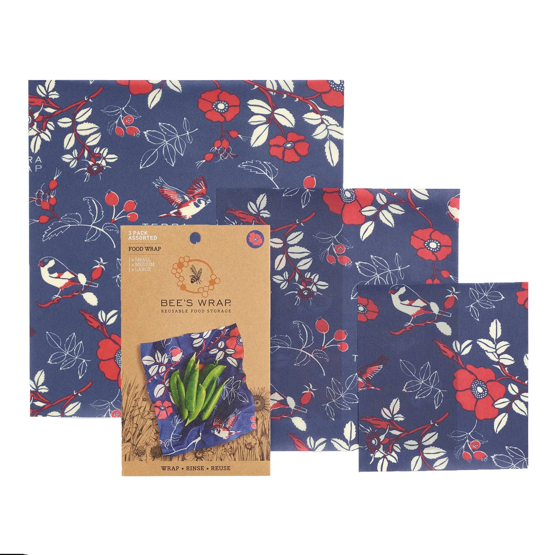 Bee's Wrap - Assorted 3 Pack - Botanical Print Bee's Wrap