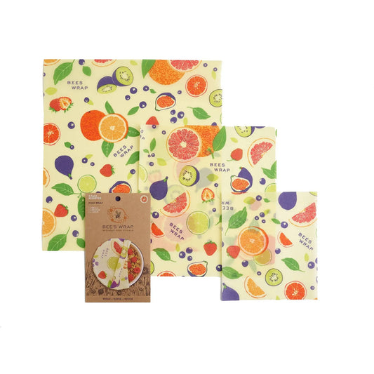 Bee's Wrap - Assorted 3 Pack - Fresh Fruit Print Bee's Wrap